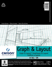Load image into Gallery viewer, Graph & Layout Pad - 8 sq./in - 40 sheets