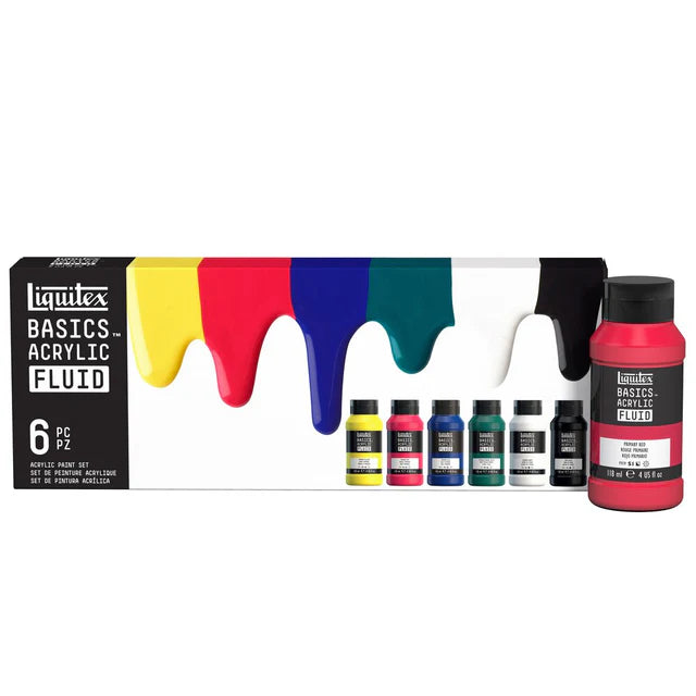 Liquitex Basics Fluid Acrylic Primary Set