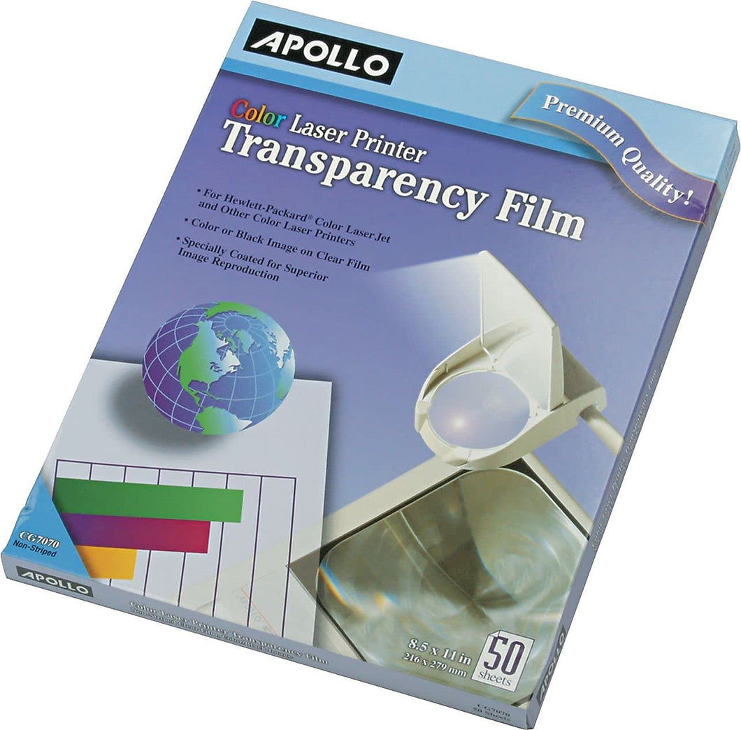 Apollo - Laser Printer Transparency Film - Single Sheet