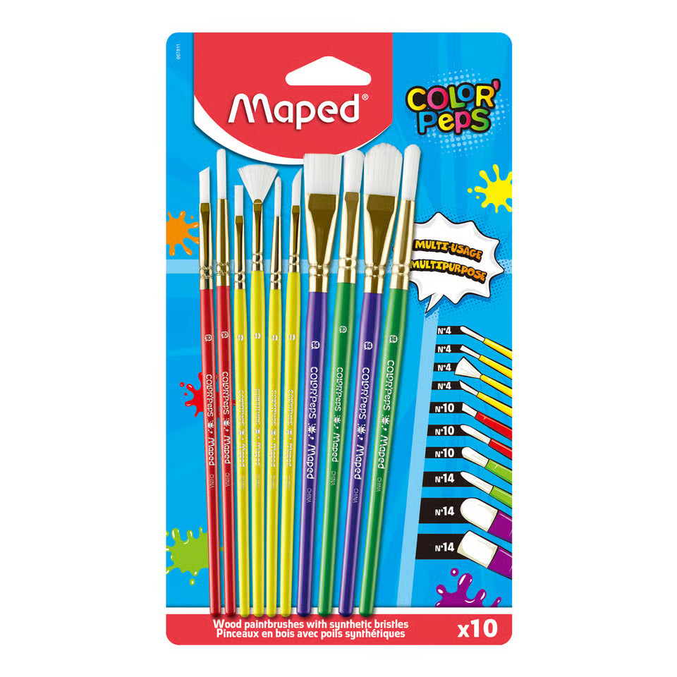 Maped 10 Pack Paint Brush Set