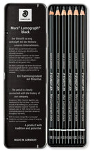 Charger l'image dans la galerie, Staedtler Mars Lumograph Lot de 6 crayons noirs
