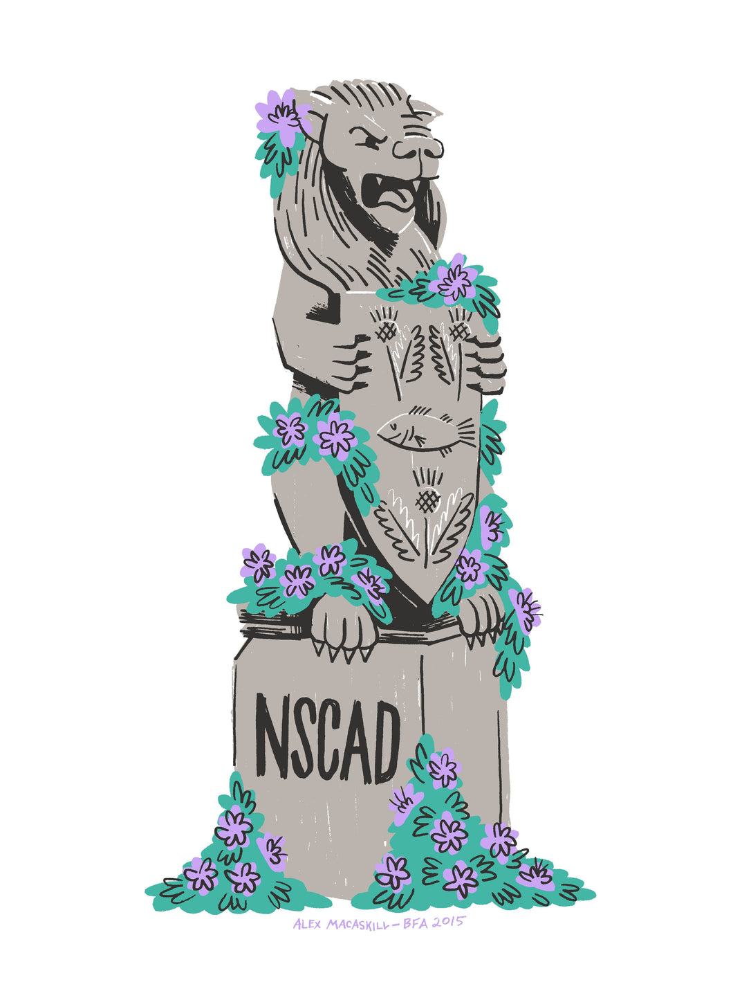 NSCAD Lion Acrylic Keychain