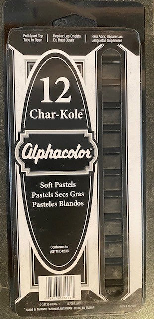 Charcoal (Char-Kole) set of 12 Alphacolor compressed charcoal