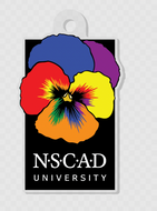 NSCAD Pansy Keychain