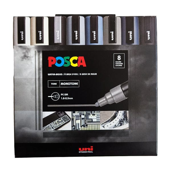 POSCA PC-5M Mono Tone Set of 8