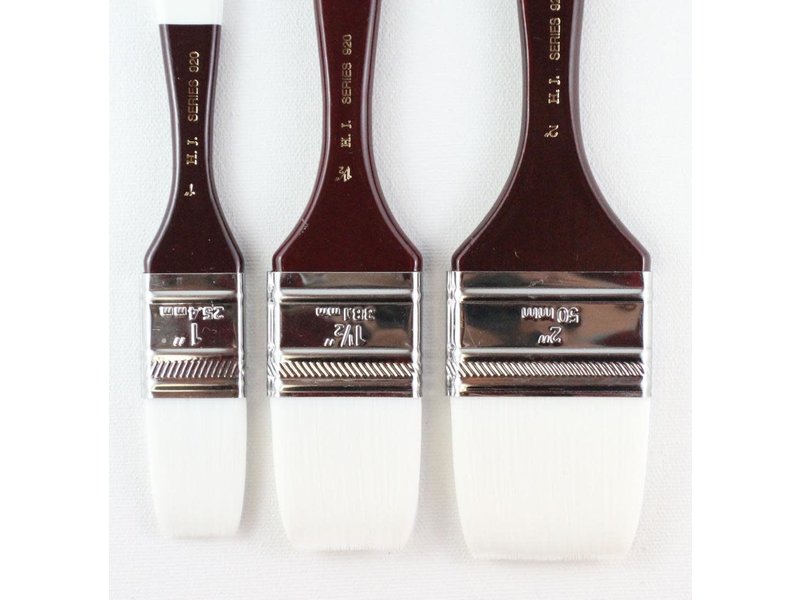H.J. Series 920 White Taklon Large Wash Brush - Flat